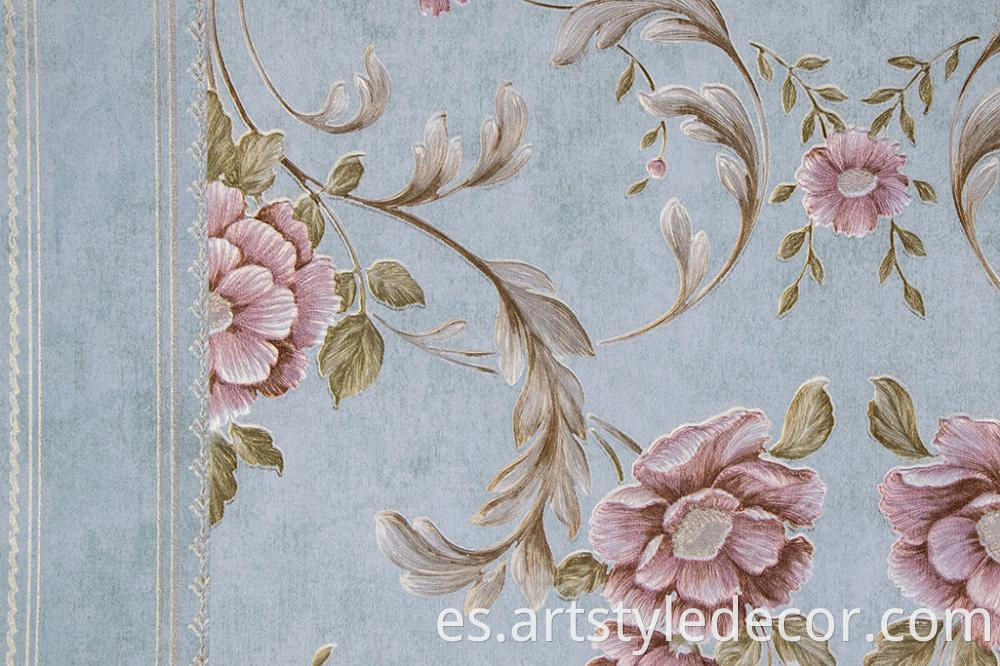 small fresh non-woven wallpaper